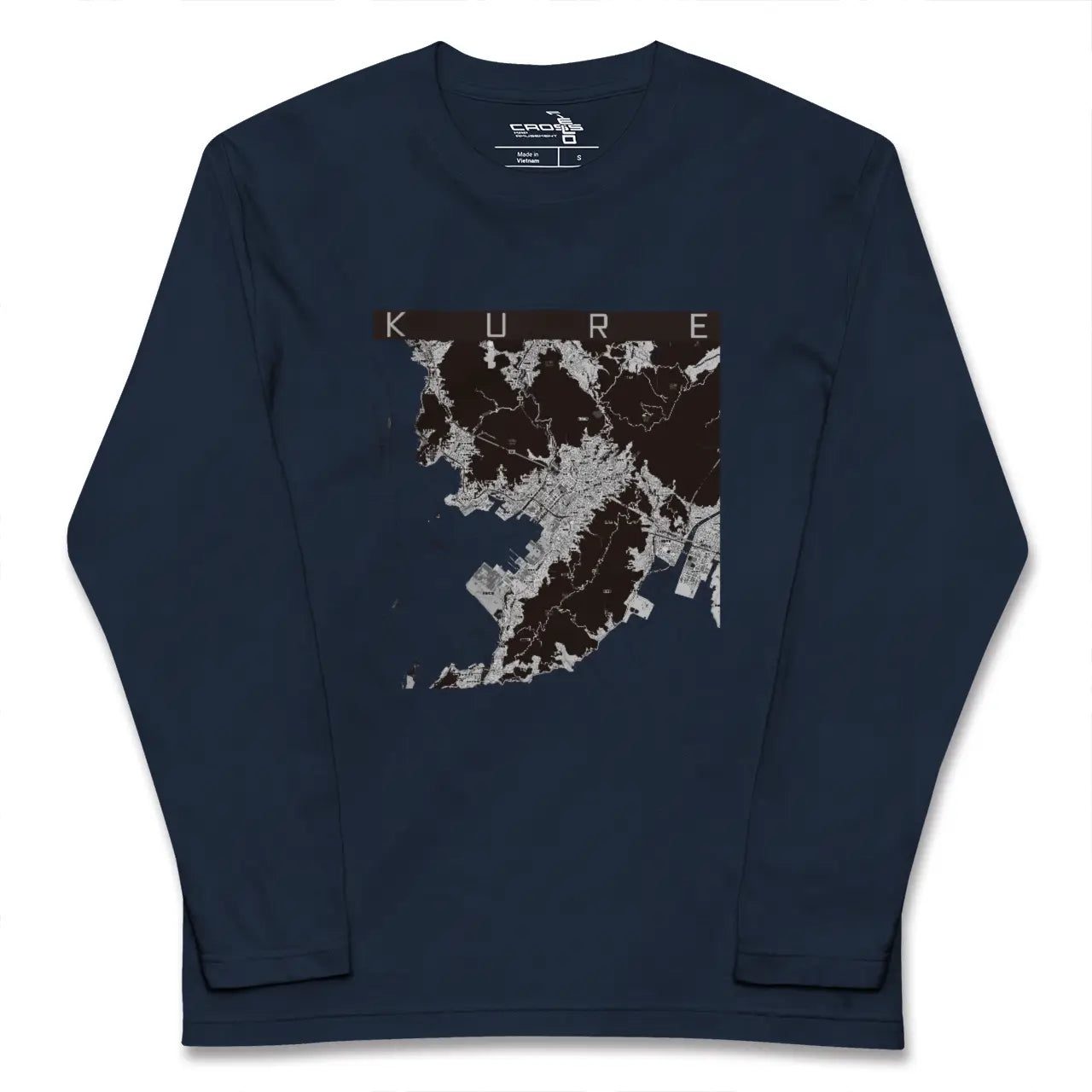 【呉(広島県)】地図柄ロングスリーブTシャツ