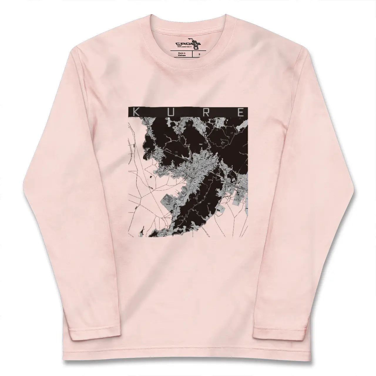 【呉(広島県)】地図柄ロングスリーブTシャツ