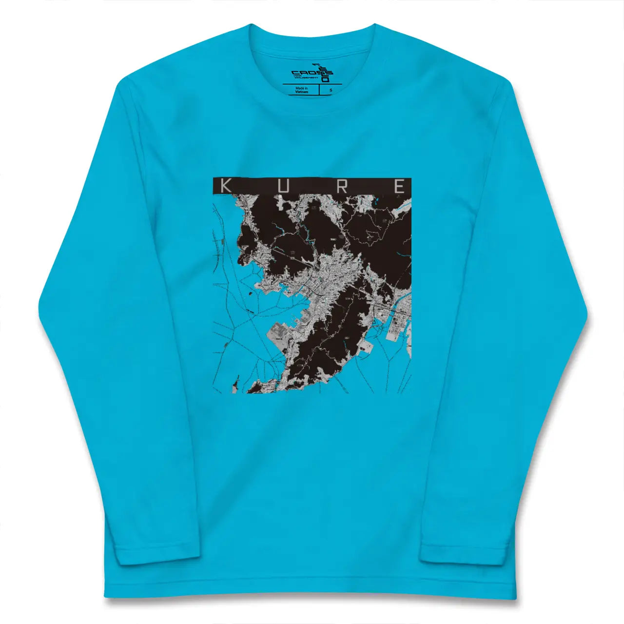 【呉(広島県)】地図柄ロングスリーブTシャツ