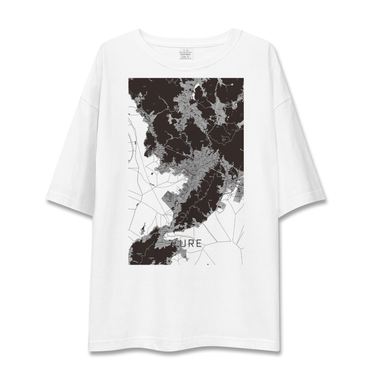 【呉(広島県)】地図柄ビッグシルエットTシャツ