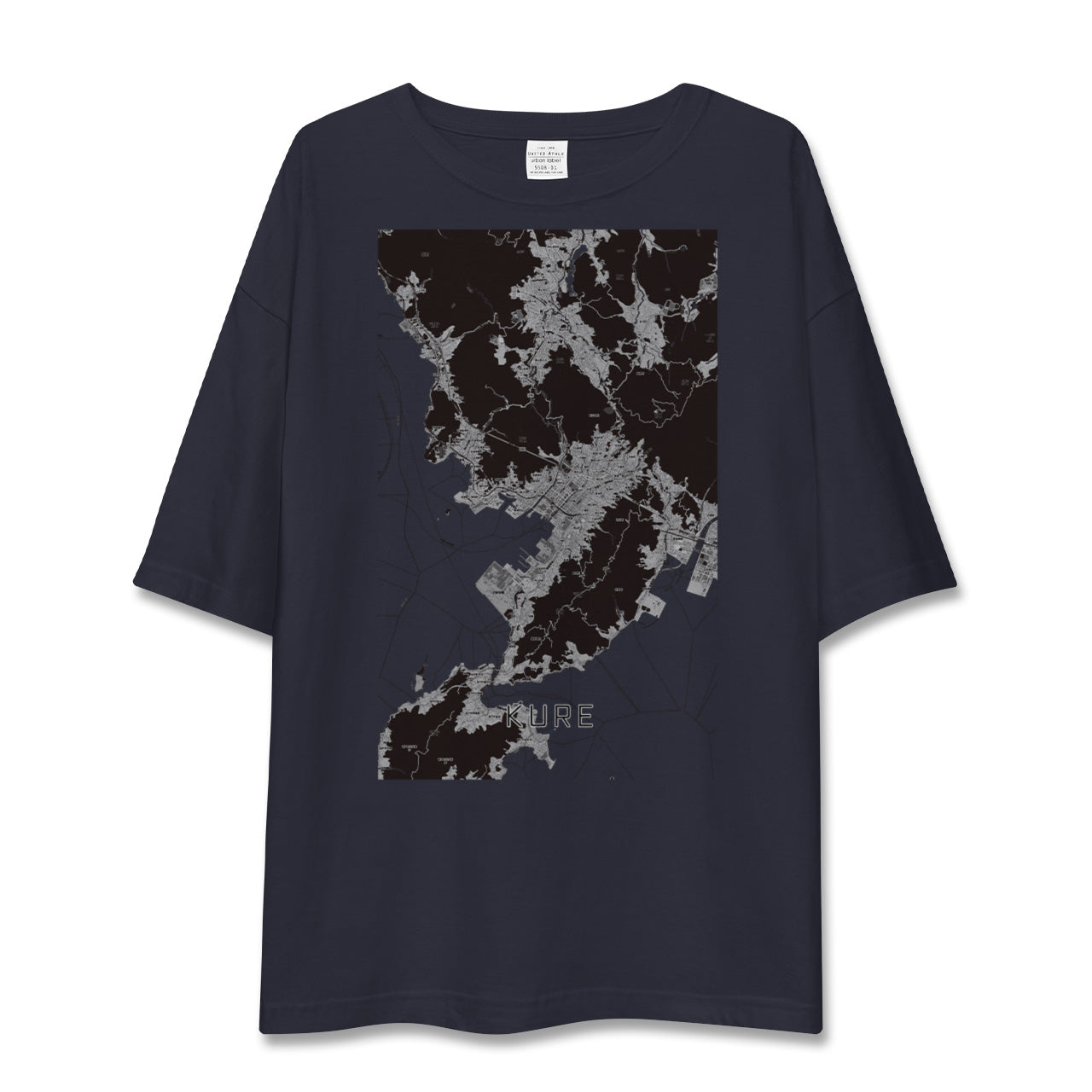 【呉(広島県)】地図柄ビッグシルエットTシャツ