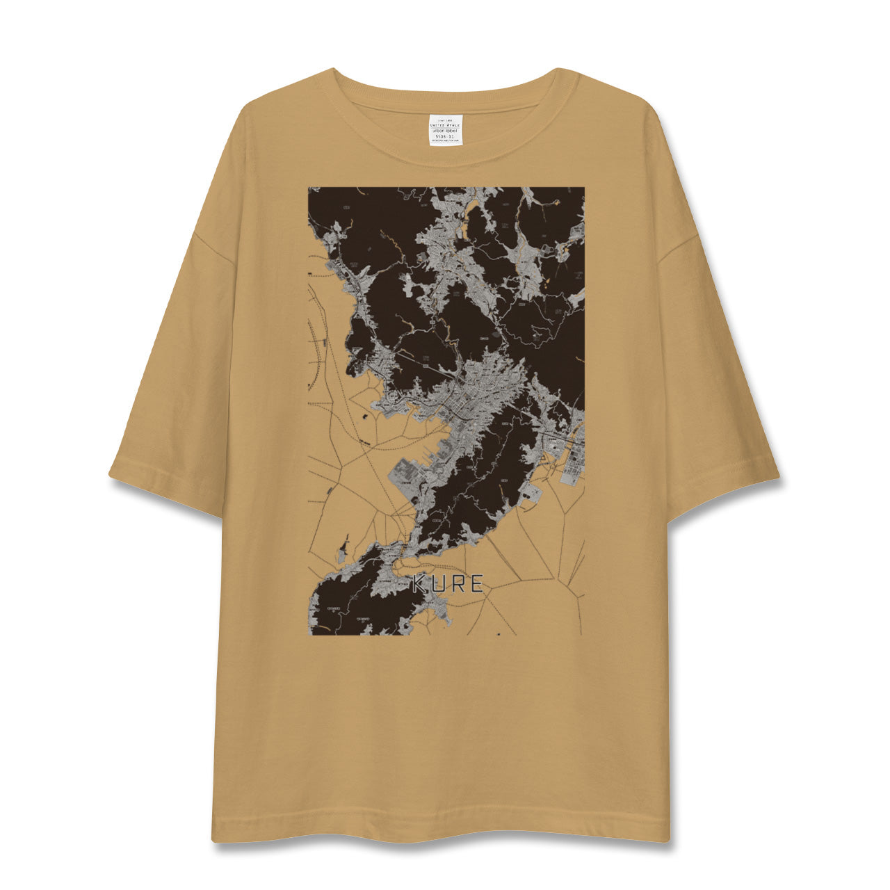 【呉(広島県)】地図柄ビッグシルエットTシャツ