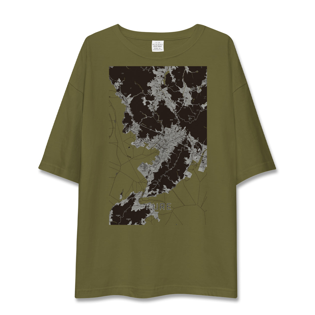 【呉(広島県)】地図柄ビッグシルエットTシャツ