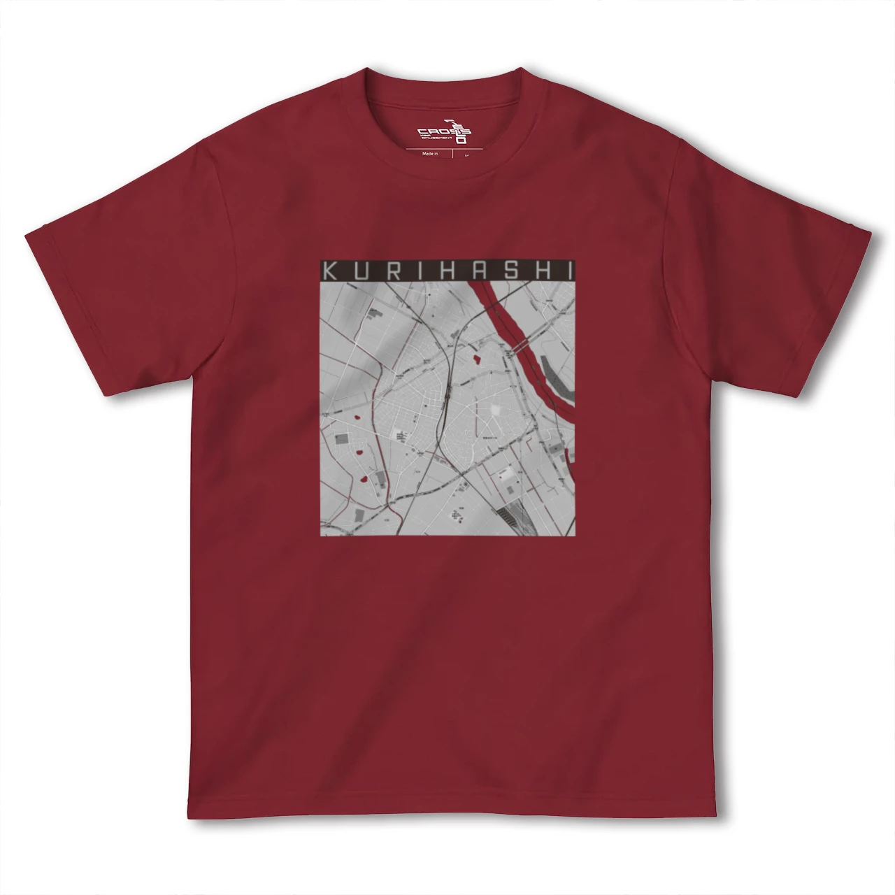 【栗橋(埼玉県)】地図柄ヘビーウェイトTシャツ