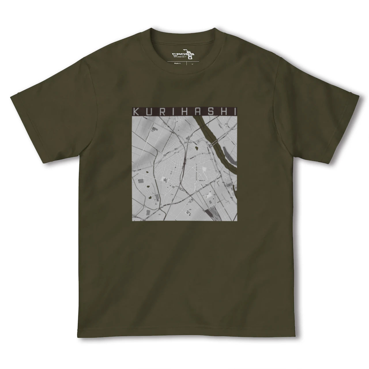 【栗橋(埼玉県)】地図柄ヘビーウェイトTシャツ