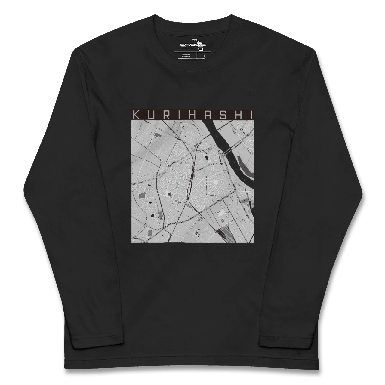 【栗橋(埼玉県)】地図柄ロングスリーブTシャツ