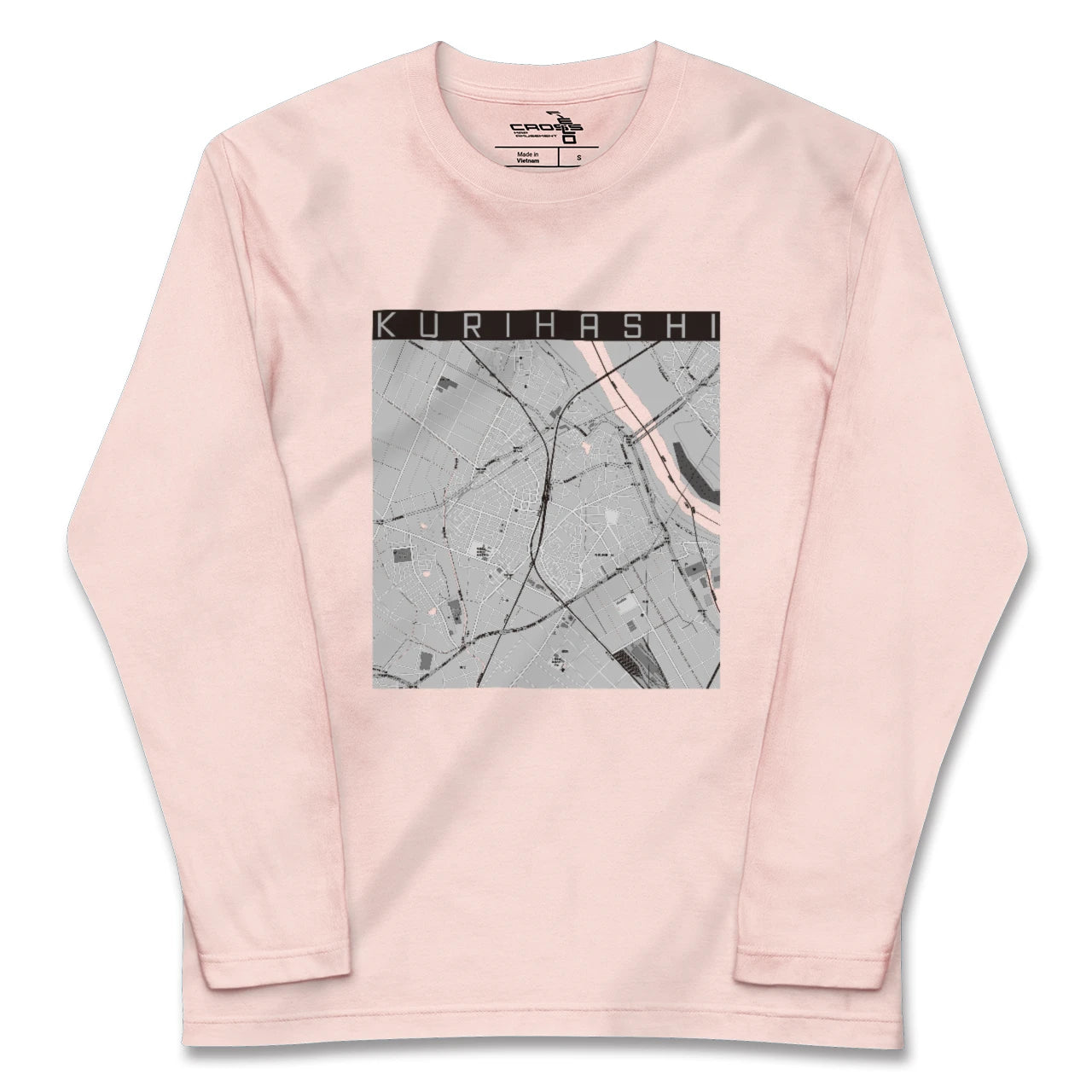 【栗橋(埼玉県)】地図柄ロングスリーブTシャツ