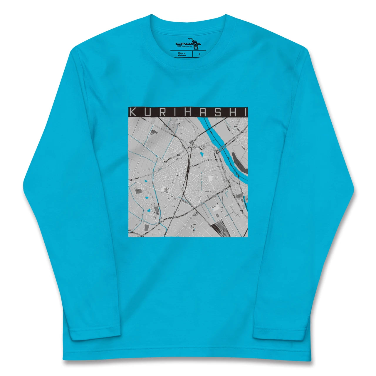 【栗橋(埼玉県)】地図柄ロングスリーブTシャツ