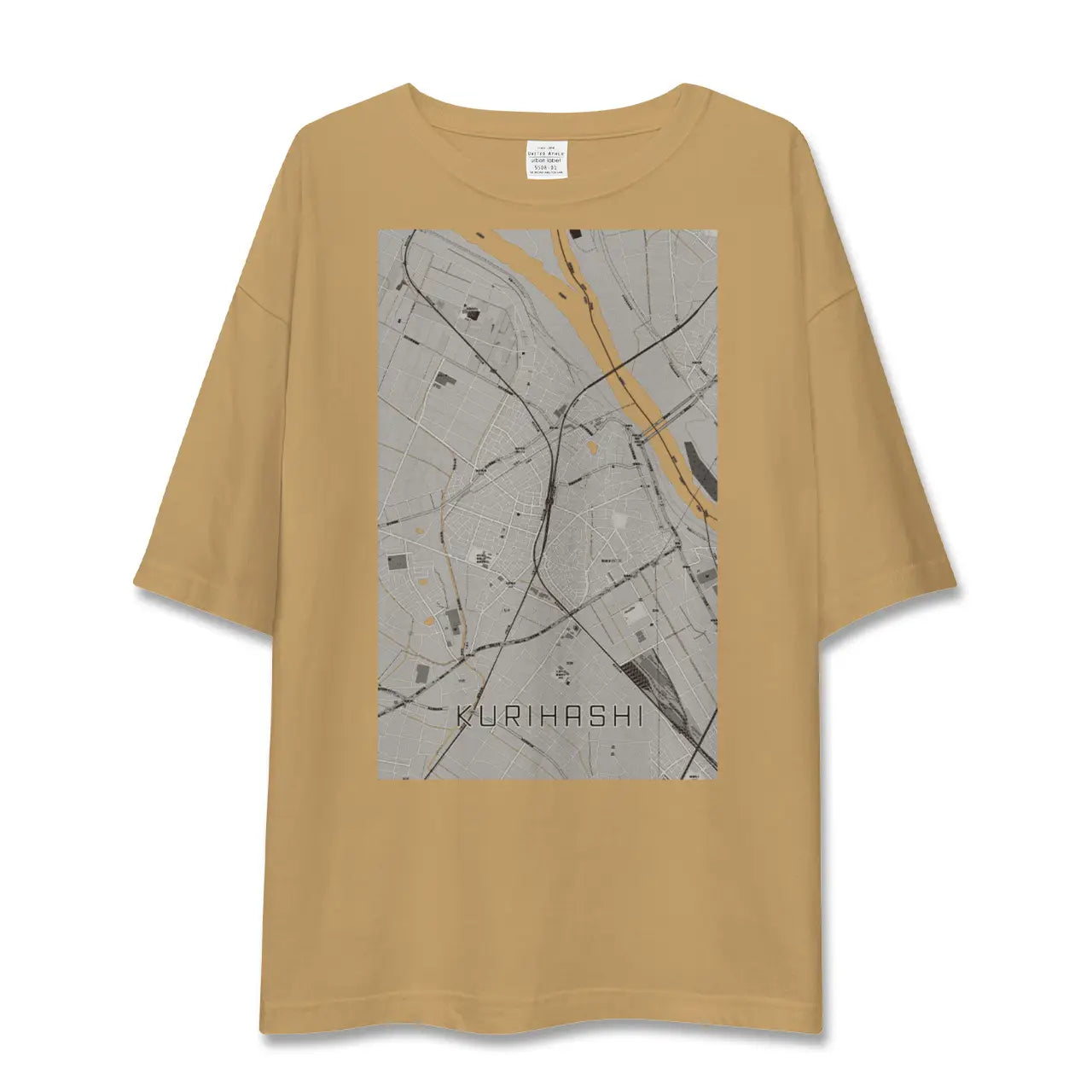 【栗橋(埼玉県)】地図柄ビッグシルエットTシャツ