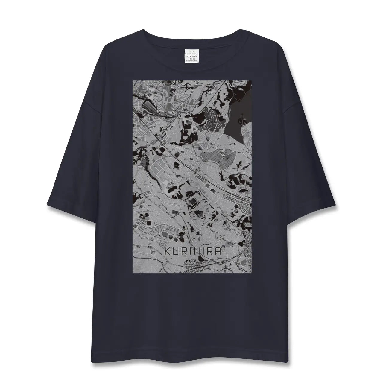 【栗平(神奈川県)】地図柄ビッグシルエットTシャツ