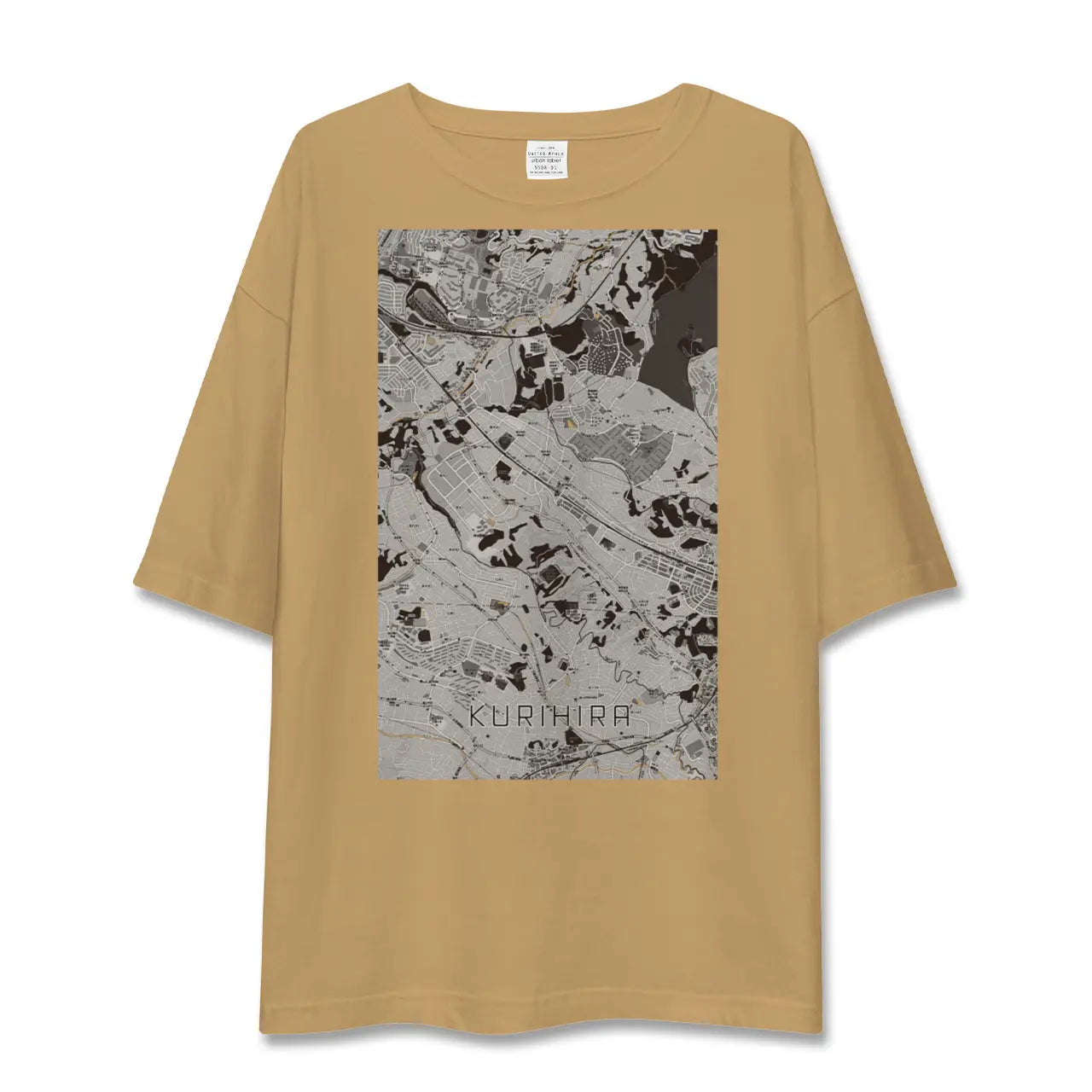 【栗平(神奈川県)】地図柄ビッグシルエットTシャツ