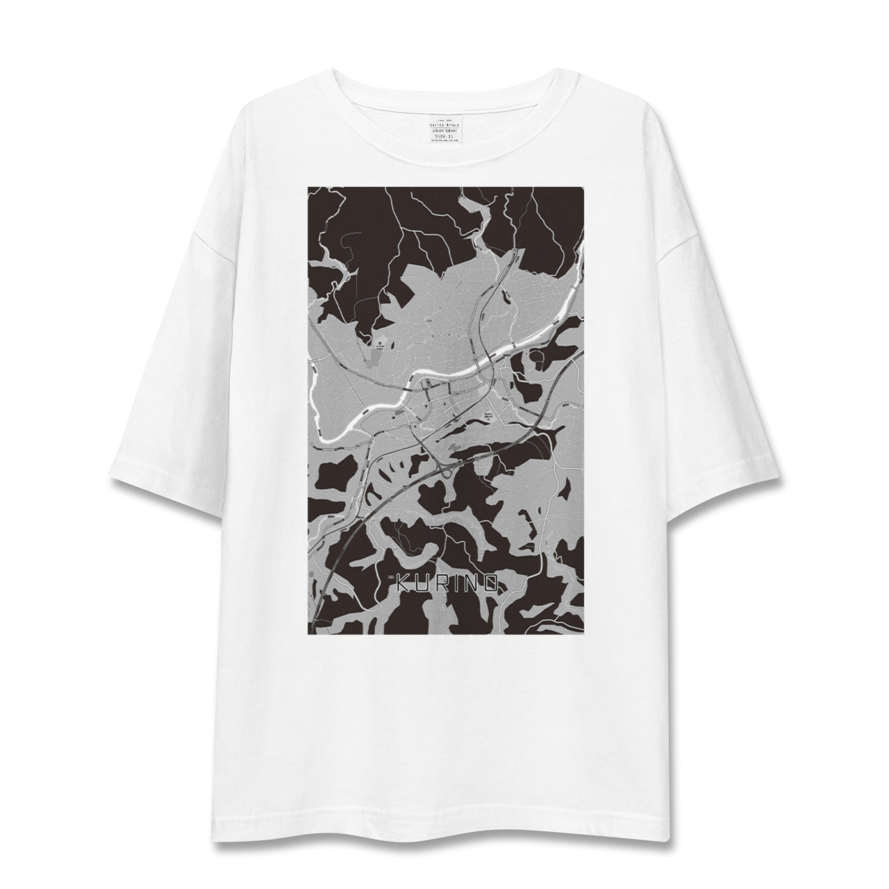 【栗野(鹿児島県)】地図柄ビッグシルエットTシャツ