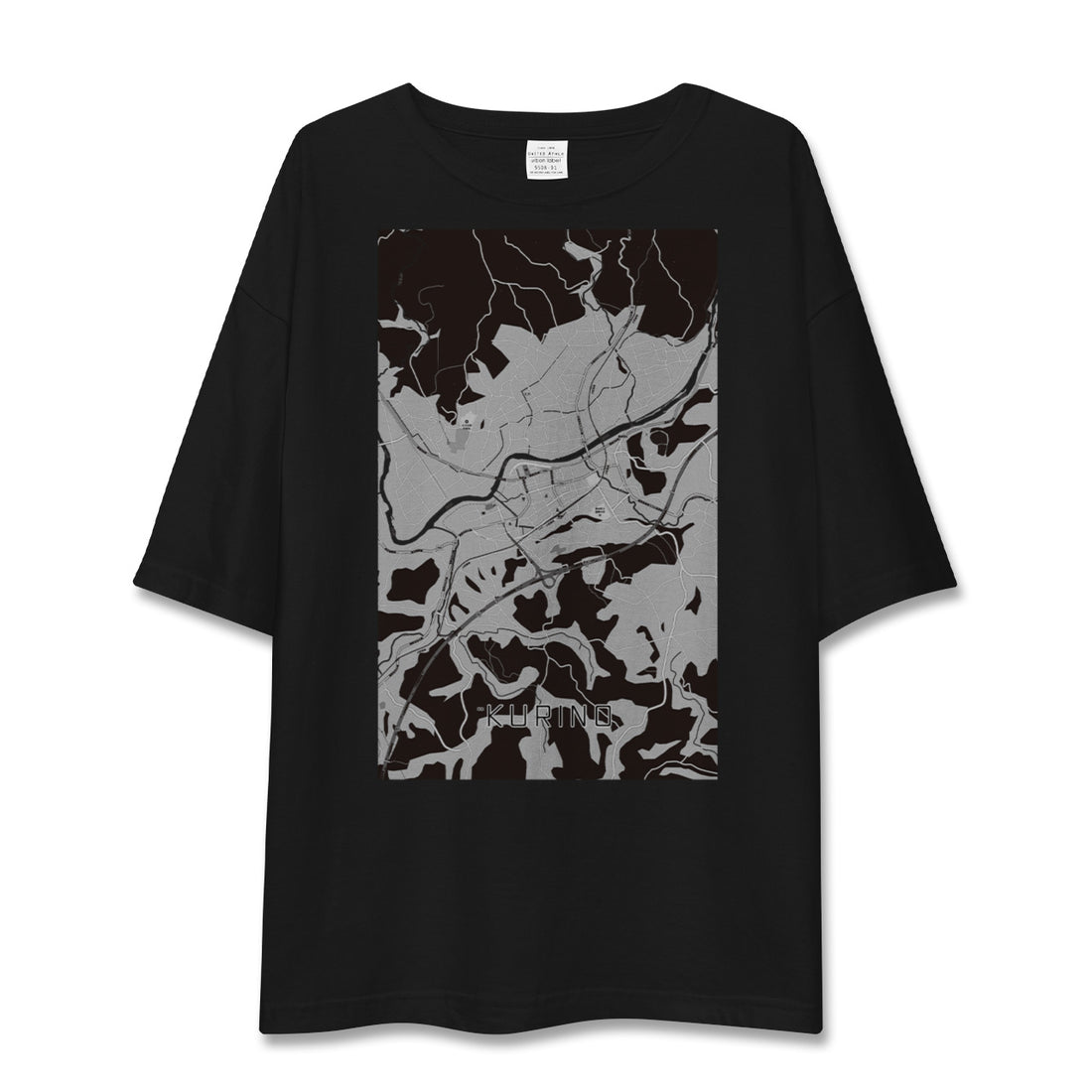 【栗野(鹿児島県)】地図柄ビッグシルエットTシャツ
