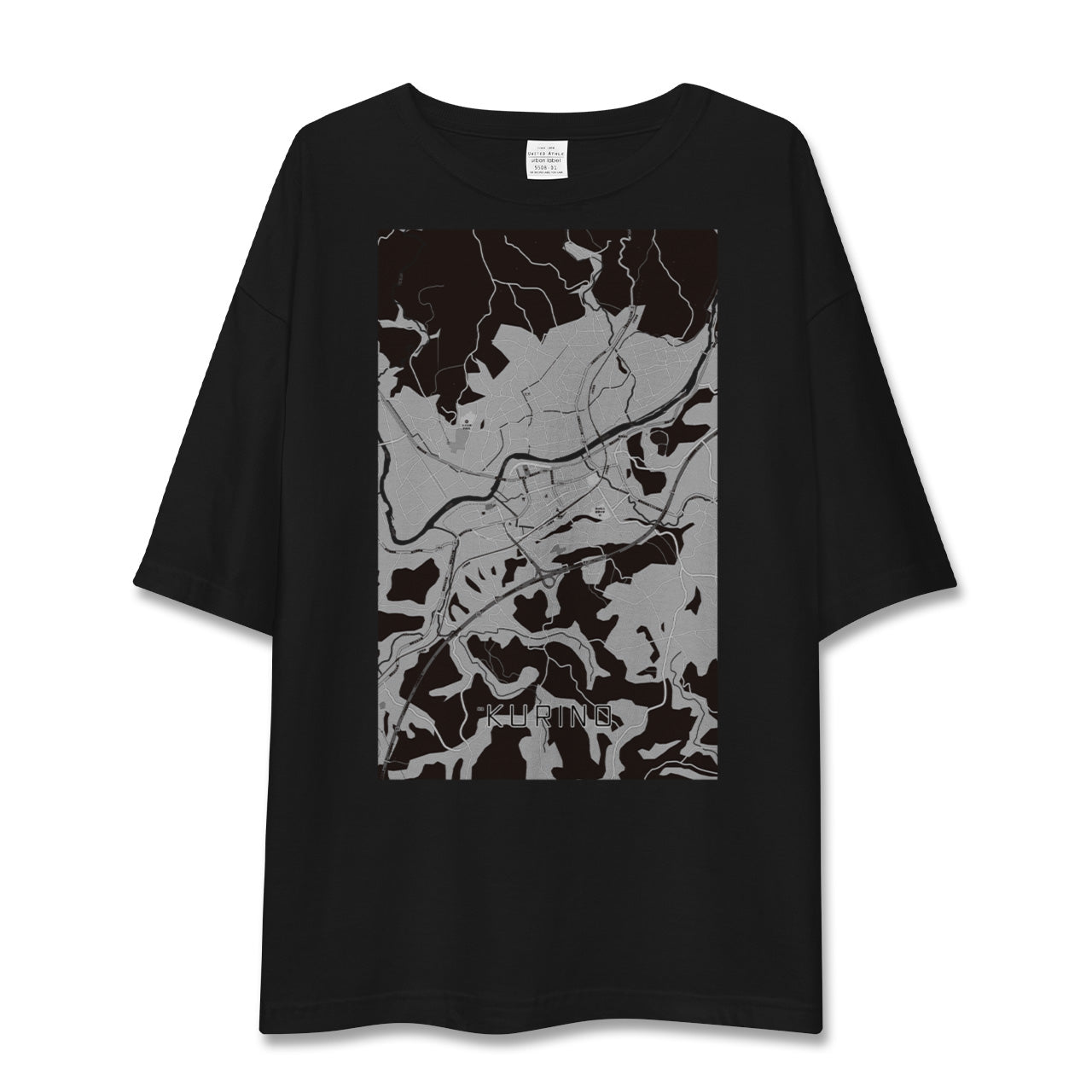 【栗野(鹿児島県)】地図柄ビッグシルエットTシャツ