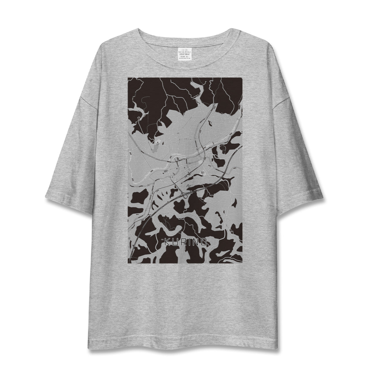 【栗野(鹿児島県)】地図柄ビッグシルエットTシャツ
