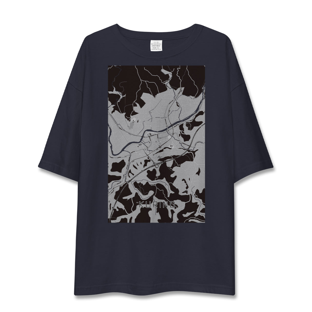 【栗野(鹿児島県)】地図柄ビッグシルエットTシャツ