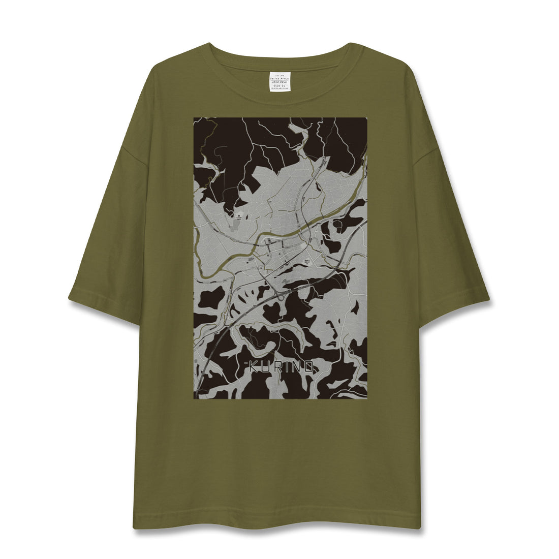 【栗野(鹿児島県)】地図柄ビッグシルエットTシャツ