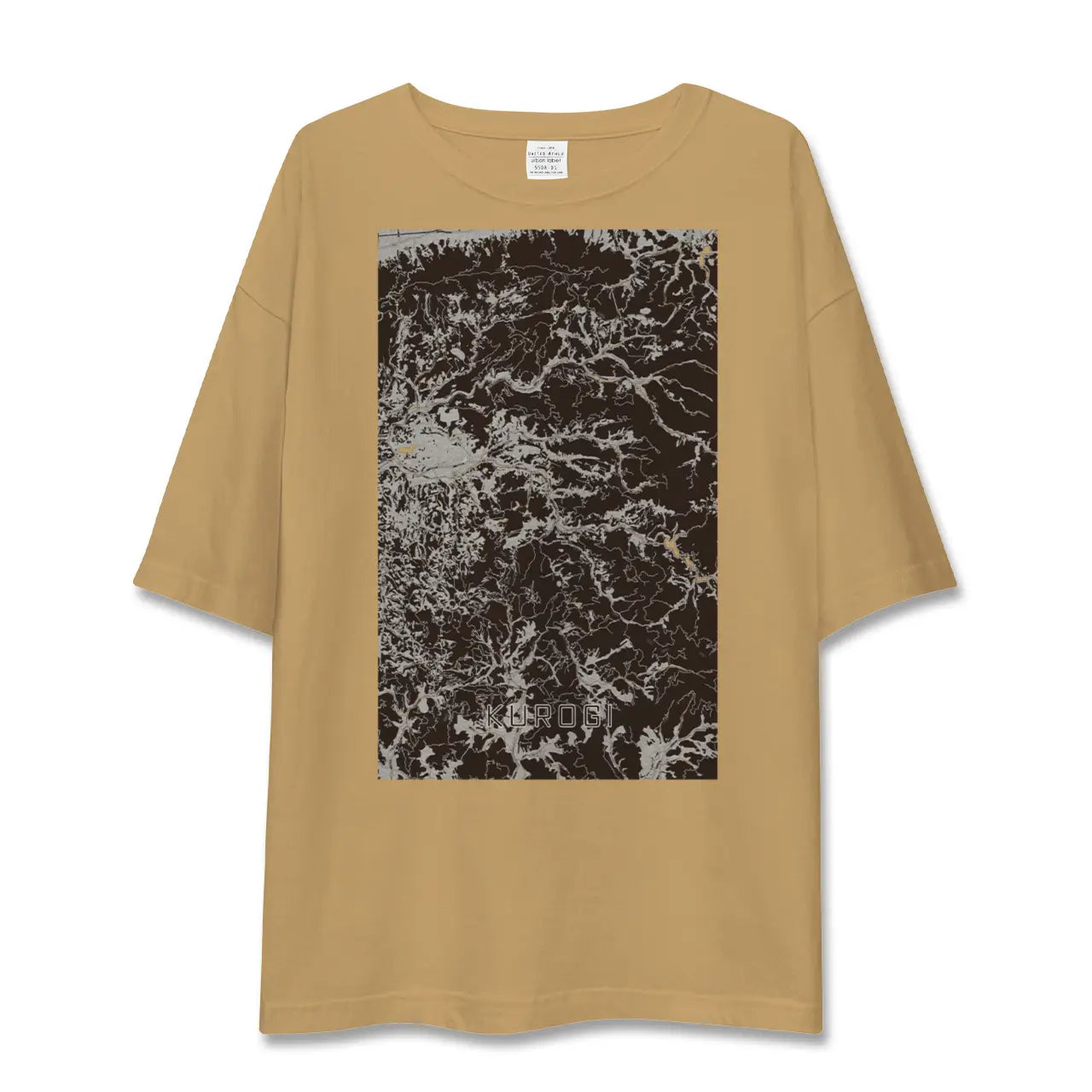 【黒木(福岡県)】地図柄ビッグシルエットTシャツ