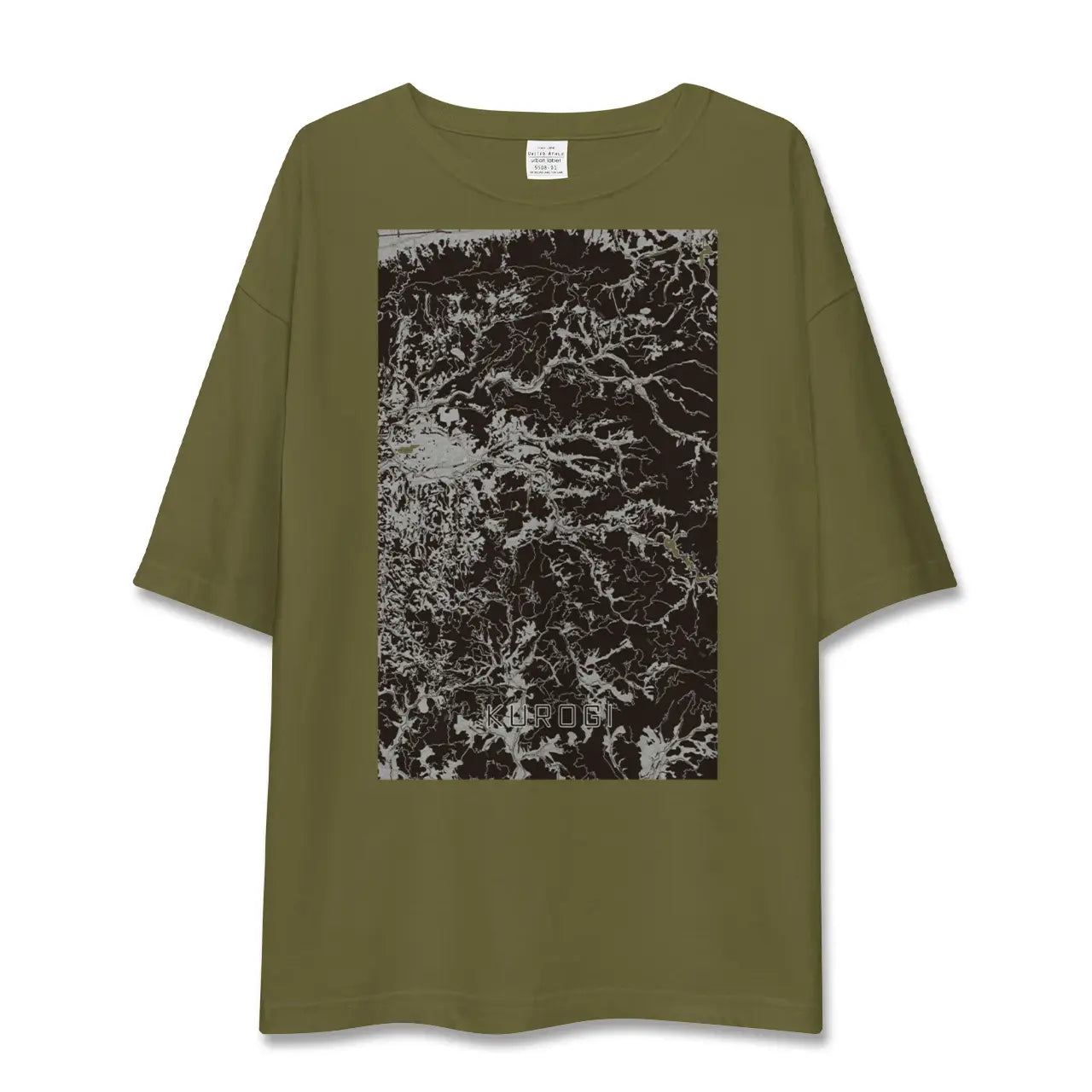 【黒木(福岡県)】地図柄ビッグシルエットTシャツ