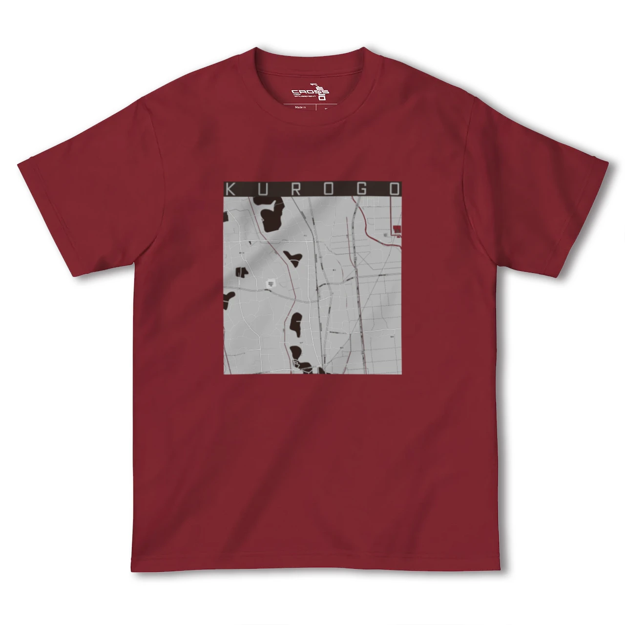 【黒子(茨城県)】地図柄ヘビーウェイトTシャツ