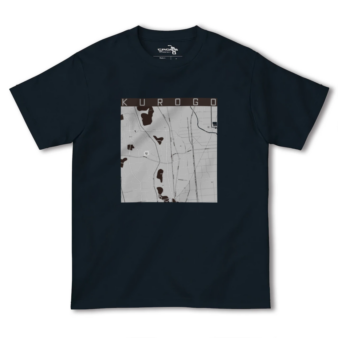 【黒子(茨城県)】地図柄ヘビーウェイトTシャツ