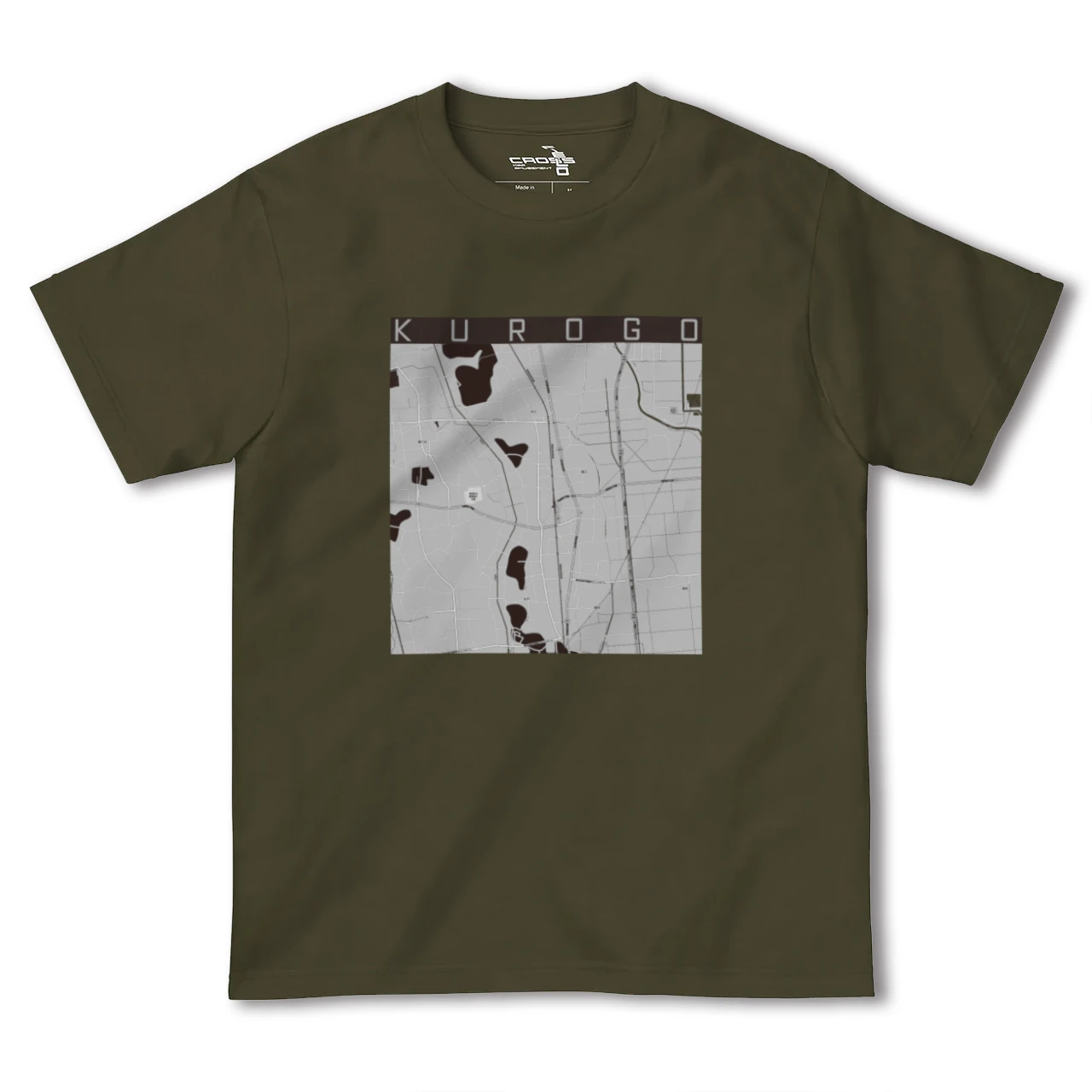 【黒子(茨城県)】地図柄ヘビーウェイトTシャツ