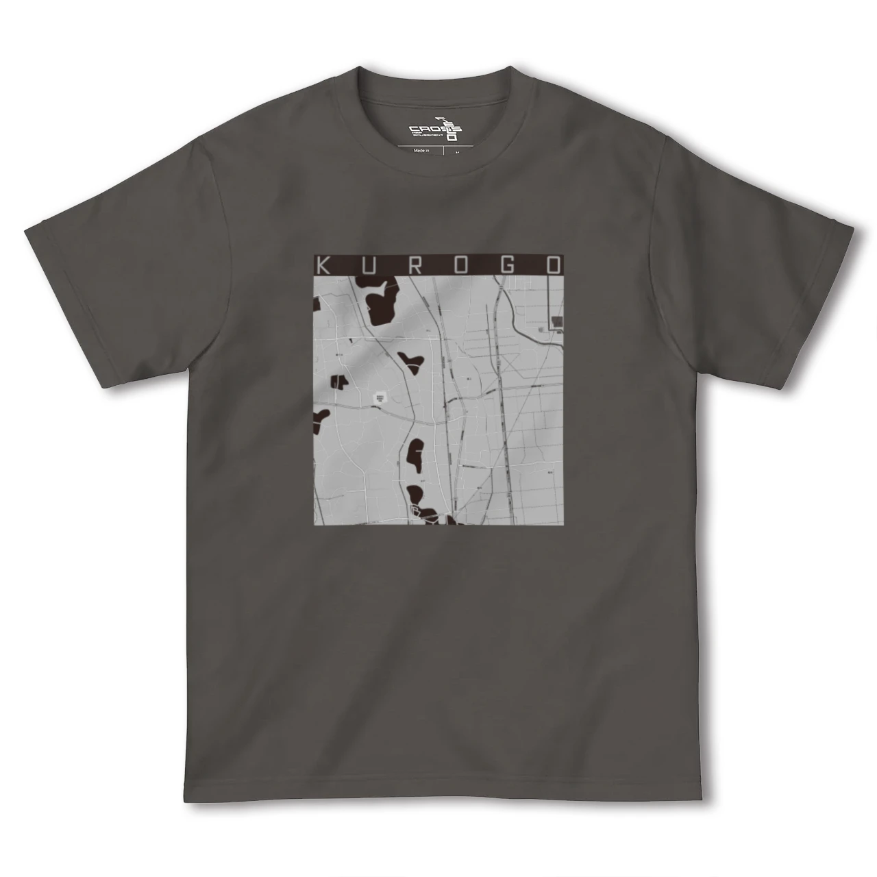 【黒子(茨城県)】地図柄ヘビーウェイトTシャツ