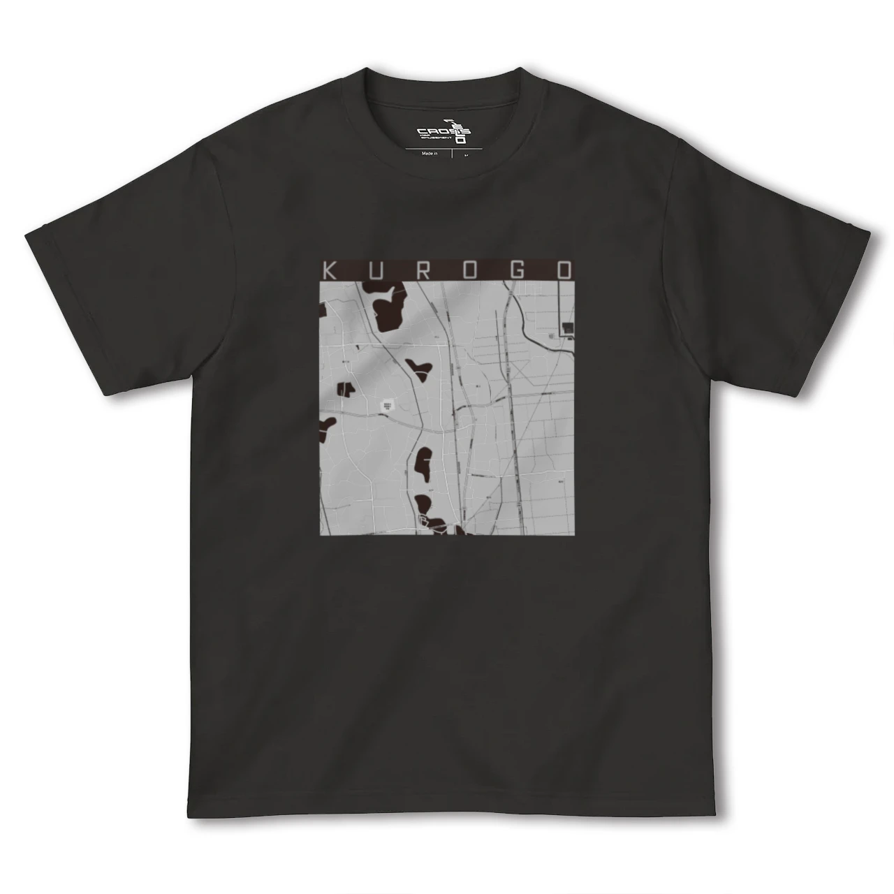 【黒子(茨城県)】地図柄ヘビーウェイトTシャツ