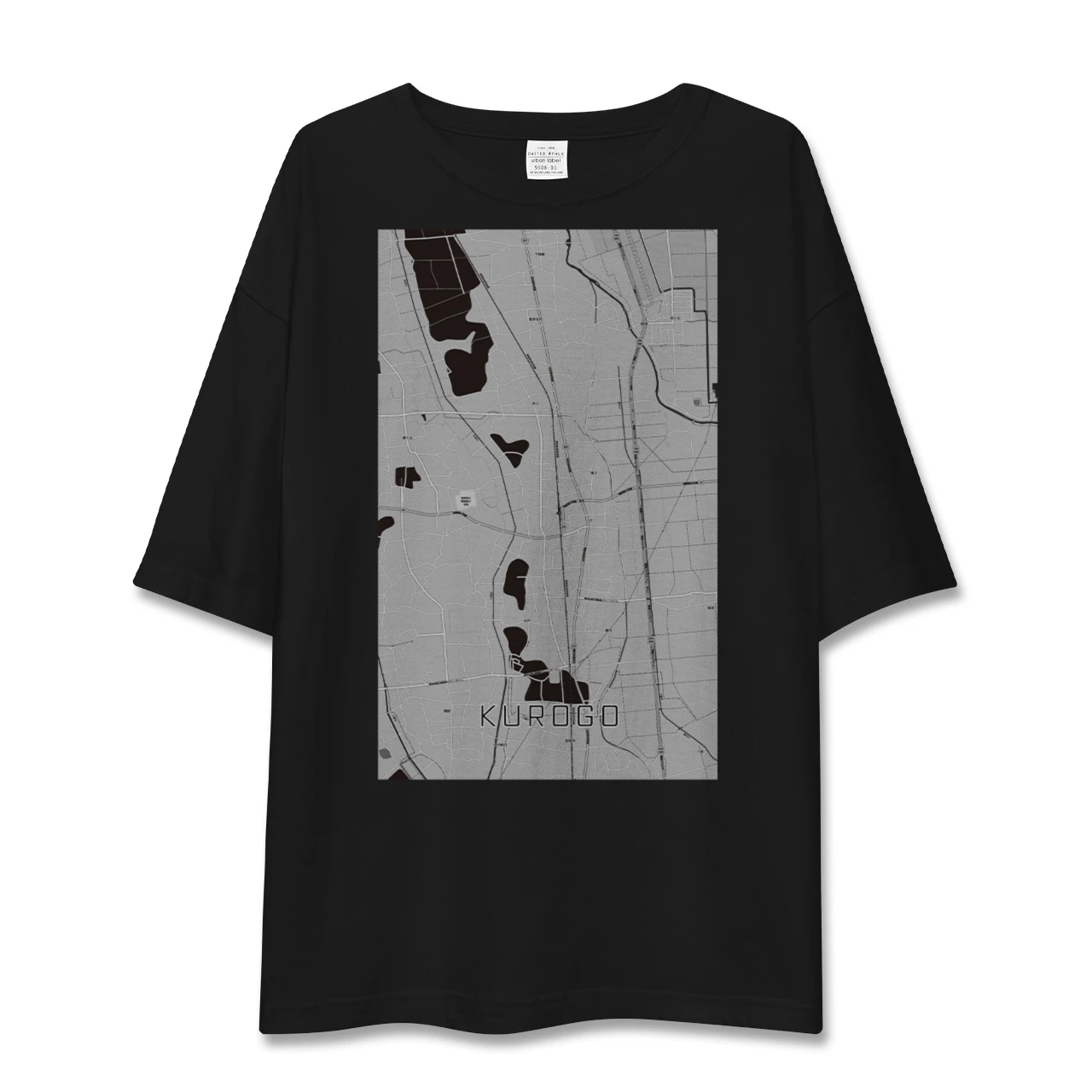 【黒子(茨城県)】地図柄ビッグシルエットTシャツ
