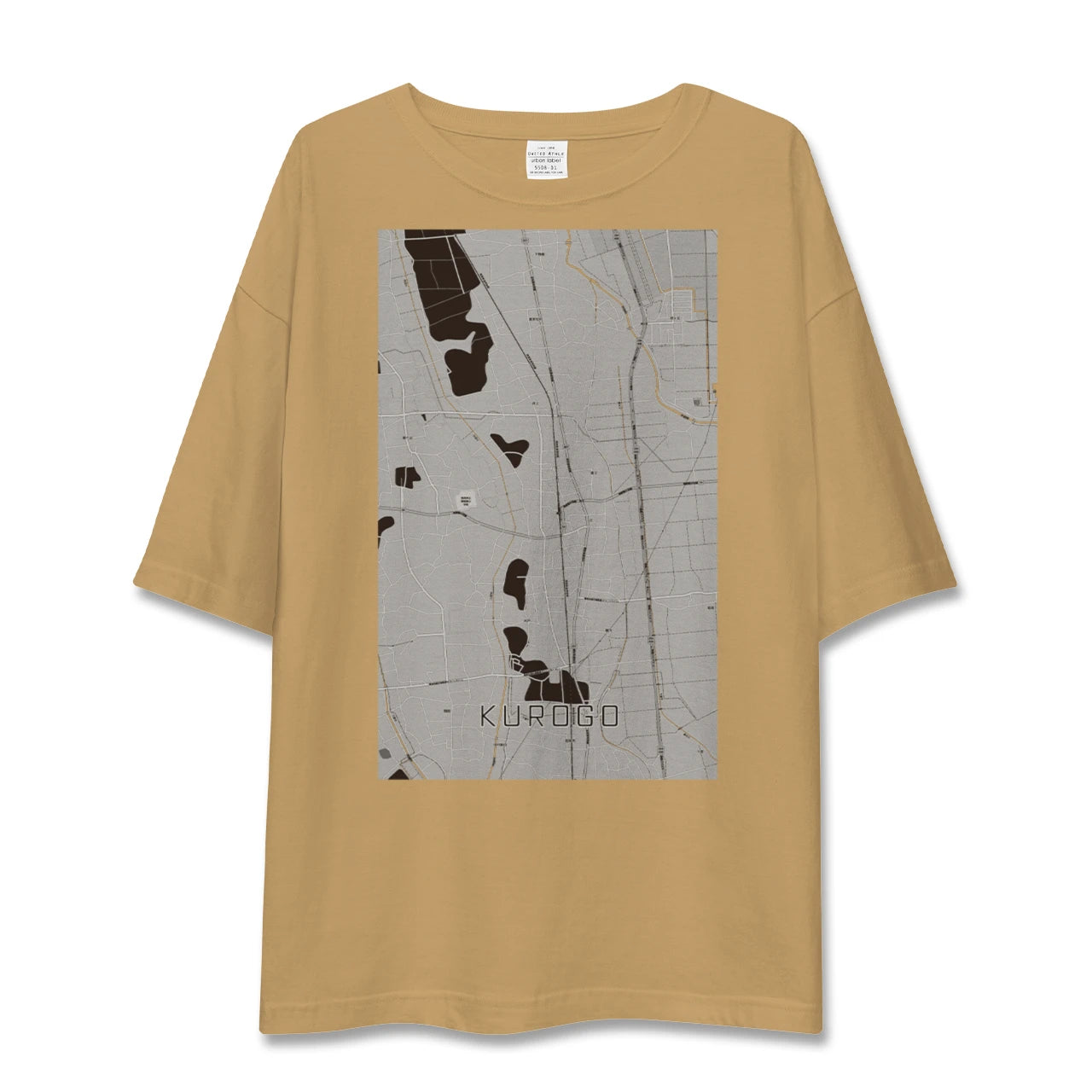 【黒子(茨城県)】地図柄ビッグシルエットTシャツ
