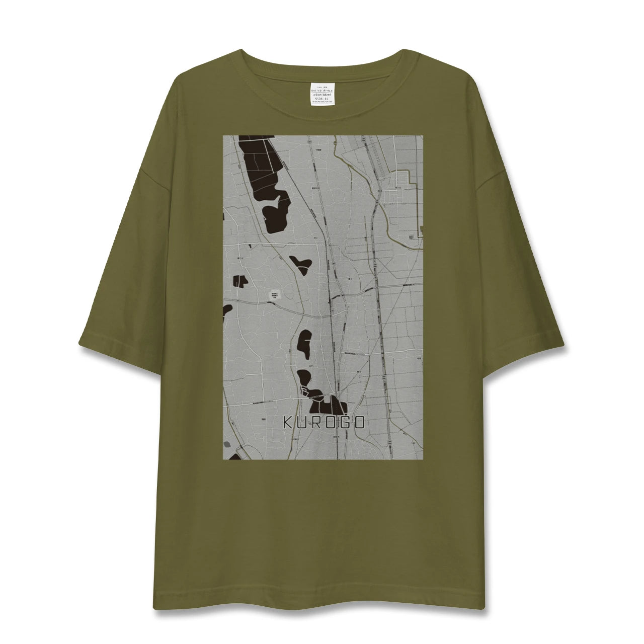 【黒子(茨城県)】地図柄ビッグシルエットTシャツ
