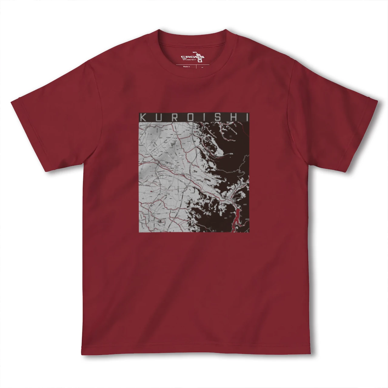 【黒石(青森県)】地図柄ヘビーウェイトTシャツ