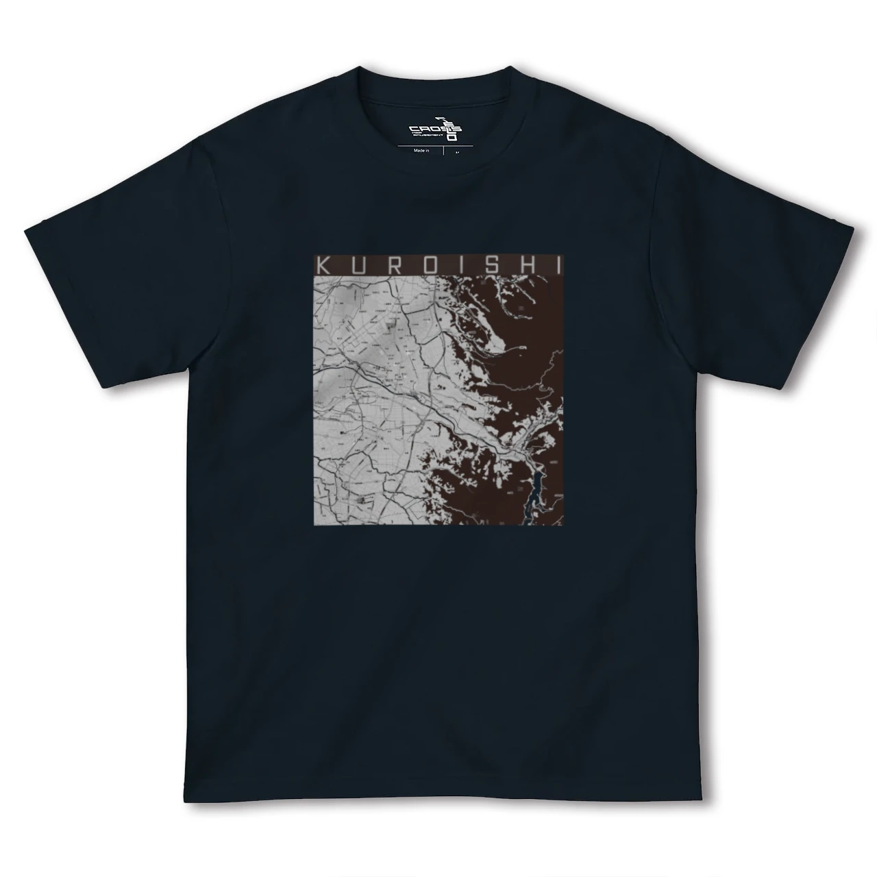 【黒石(青森県)】地図柄ヘビーウェイトTシャツ