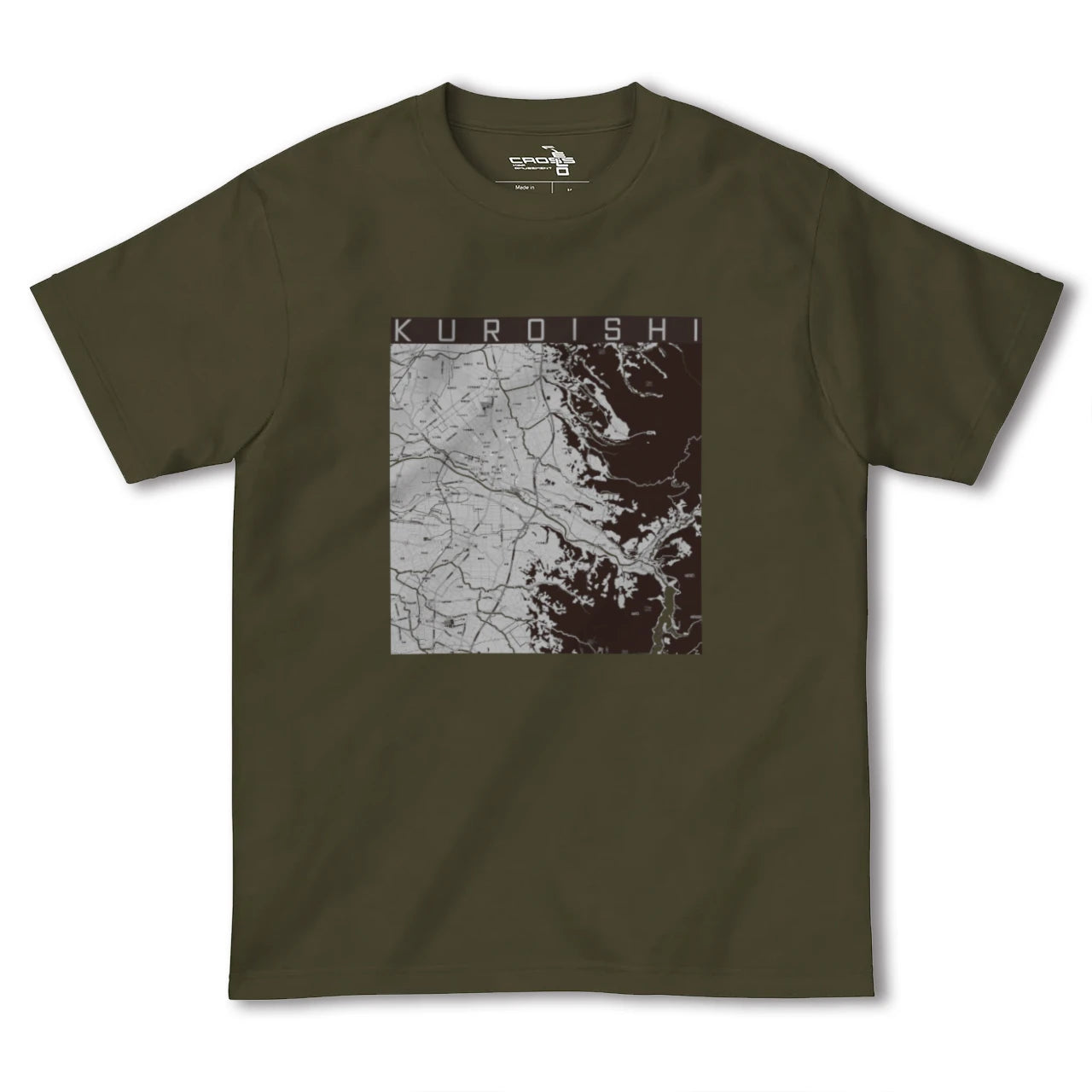 【黒石(青森県)】地図柄ヘビーウェイトTシャツ