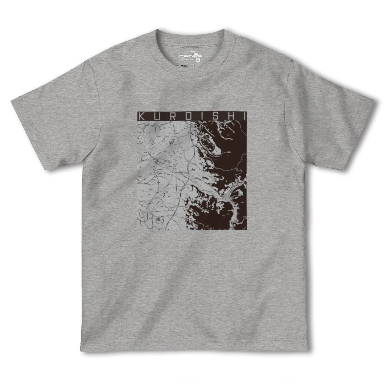 【黒石(青森県)】地図柄ヘビーウェイトTシャツ