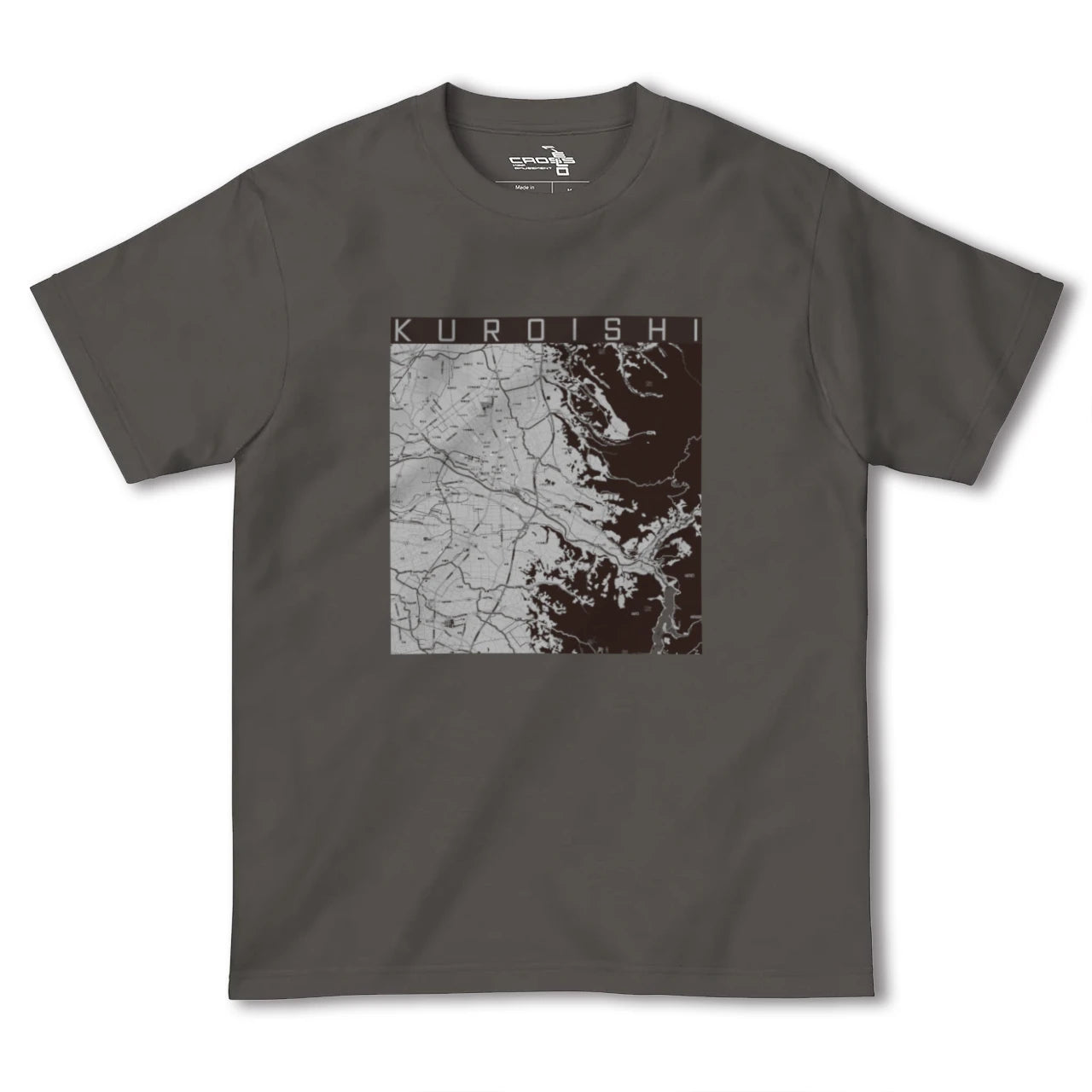 【黒石(青森県)】地図柄ヘビーウェイトTシャツ