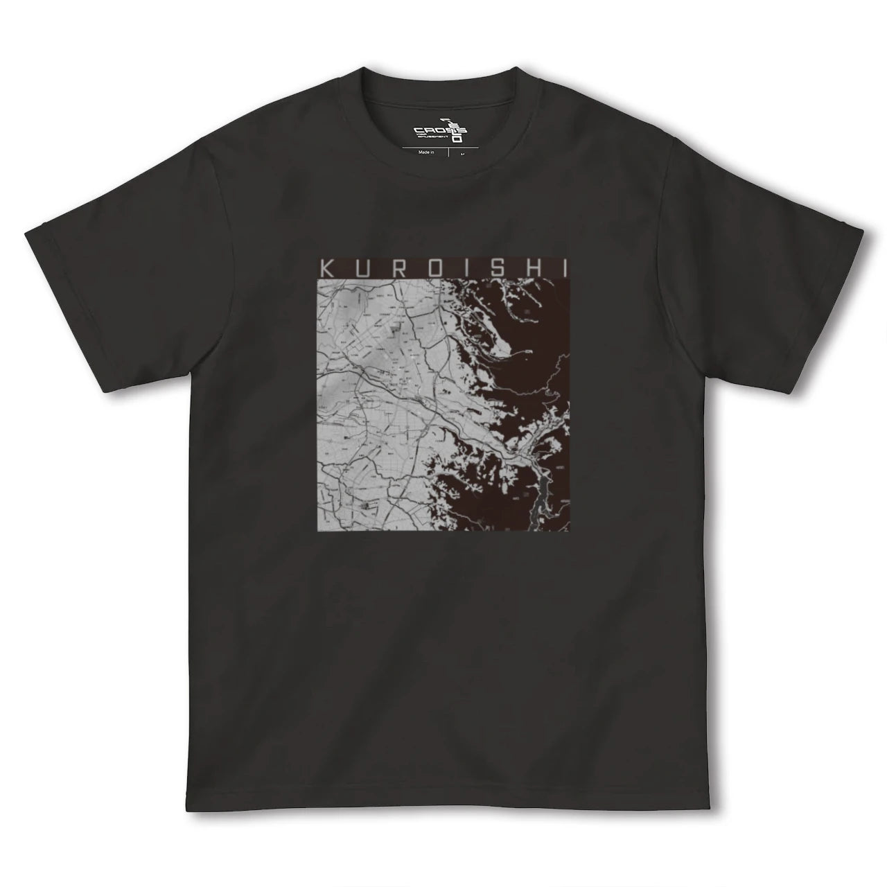 【黒石(青森県)】地図柄ヘビーウェイトTシャツ