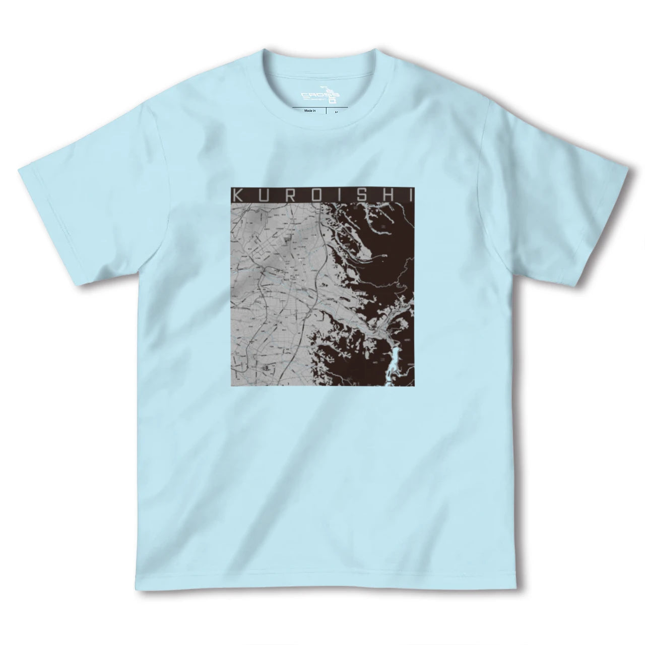 【黒石(青森県)】地図柄ヘビーウェイトTシャツ