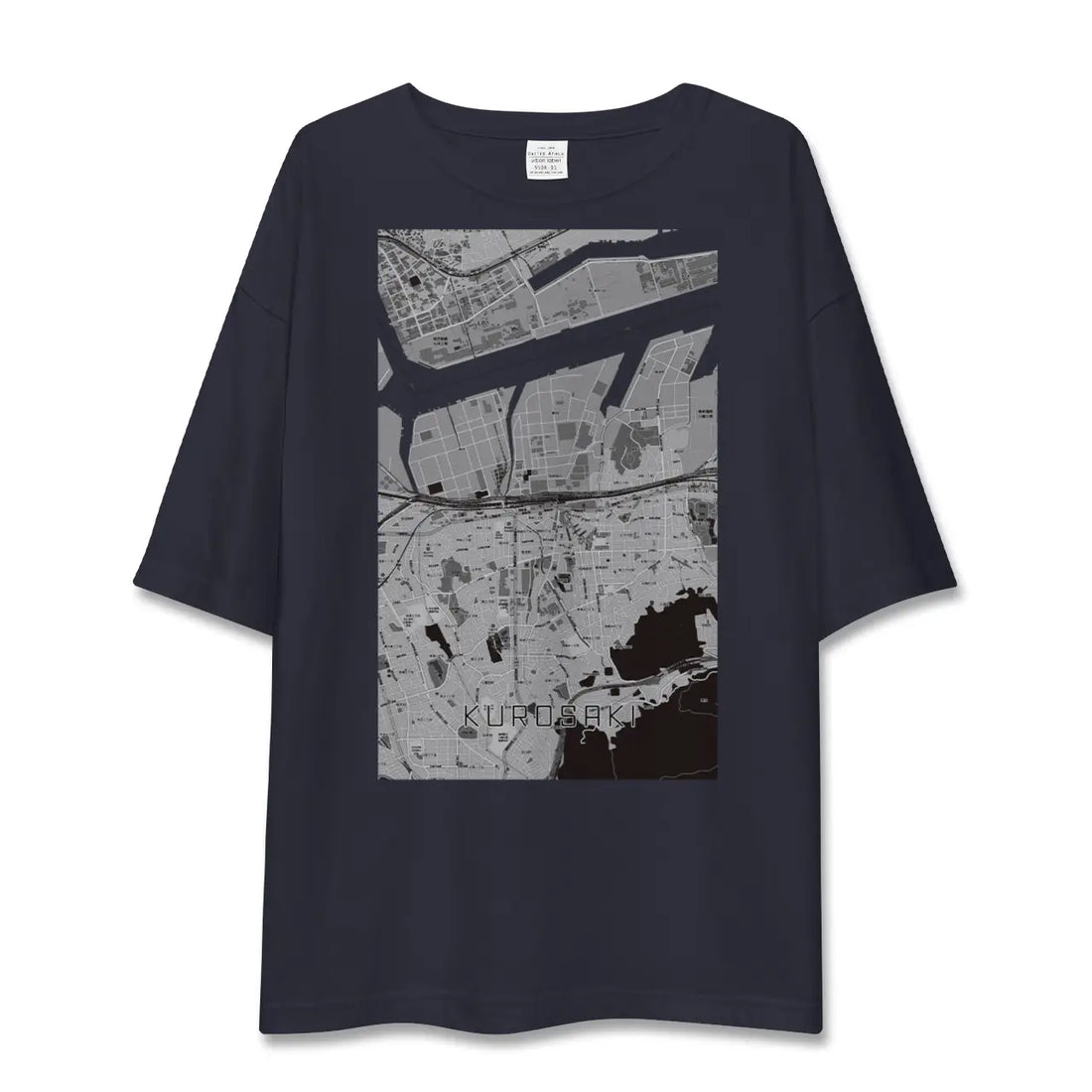 【黒崎(福岡県)】地図柄ビッグシルエットTシャツ