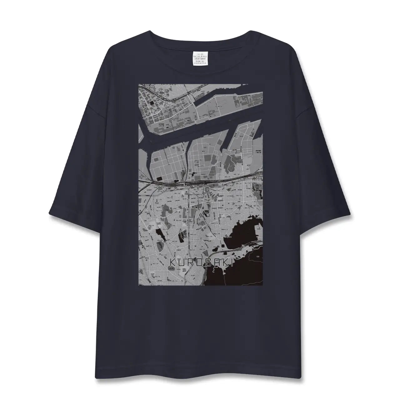 【黒崎(福岡県)】地図柄ビッグシルエットTシャツ