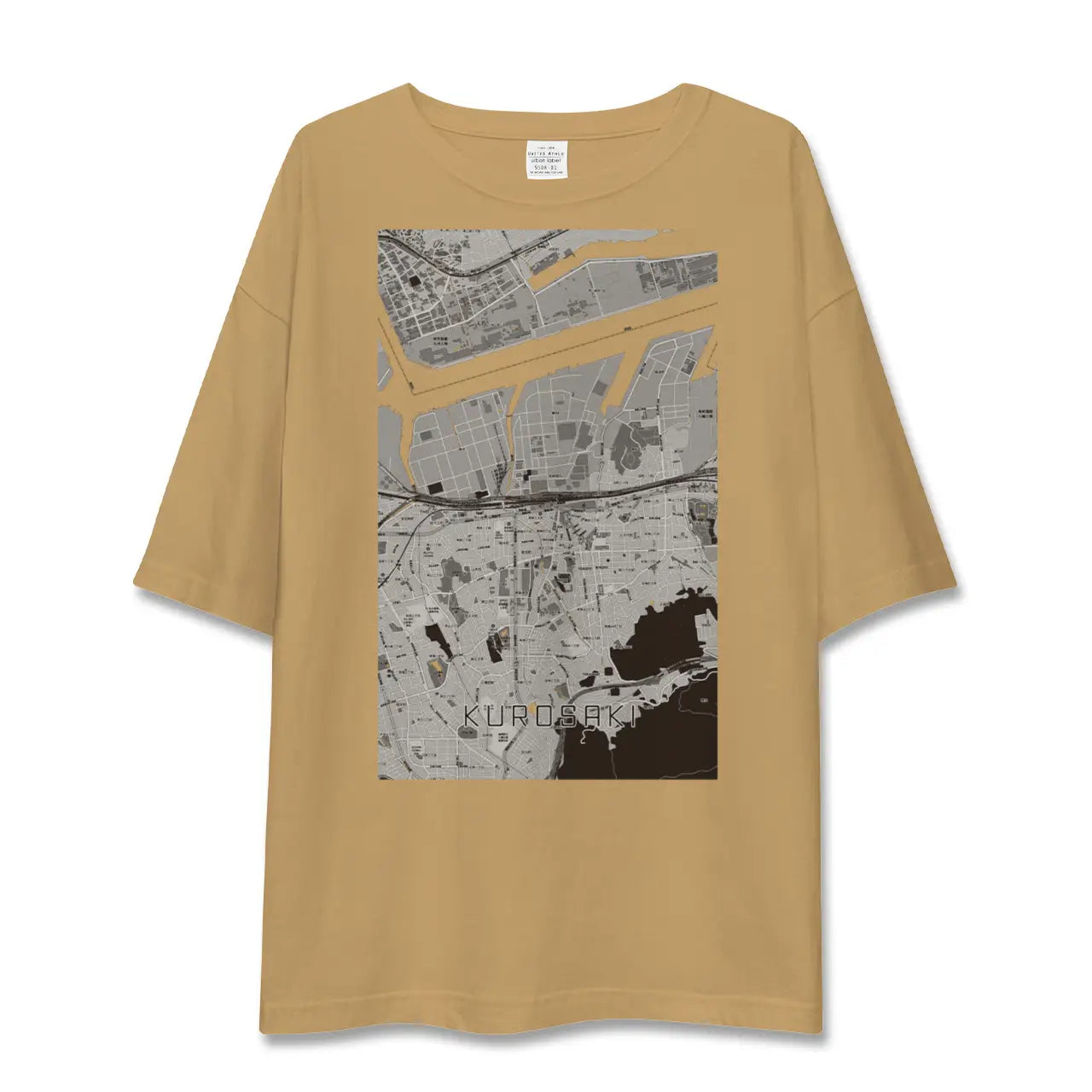 【黒崎(福岡県)】地図柄ビッグシルエットTシャツ