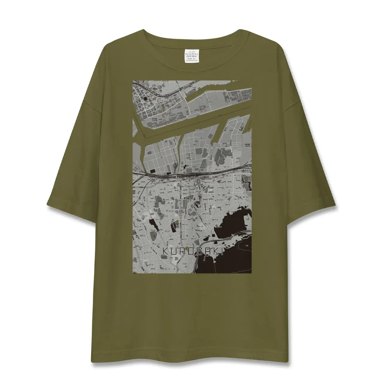 【黒崎(福岡県)】地図柄ビッグシルエットTシャツ