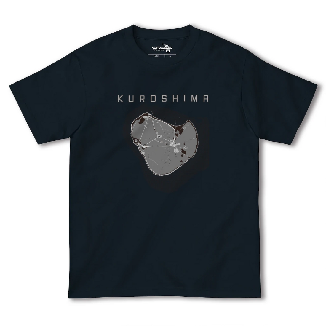 【黒島(沖縄県)】地図柄ヘビーウェイトTシャツ