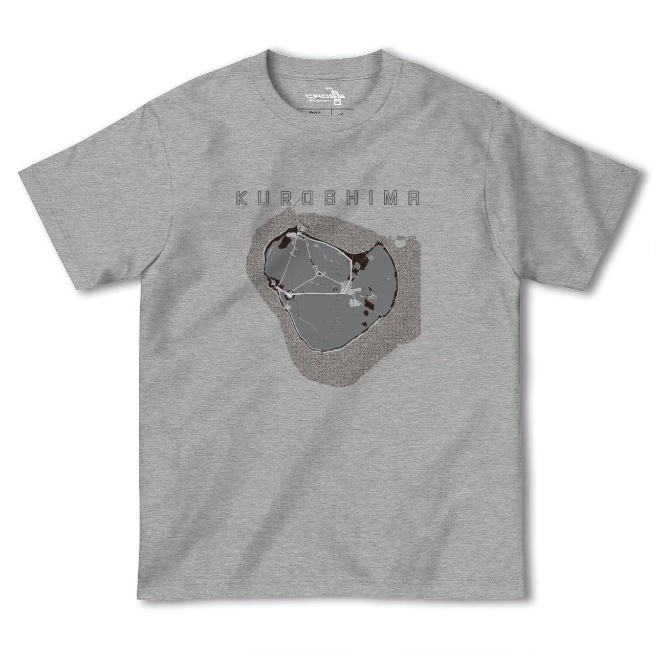 【黒島(沖縄県)】地図柄ヘビーウェイトTシャツ