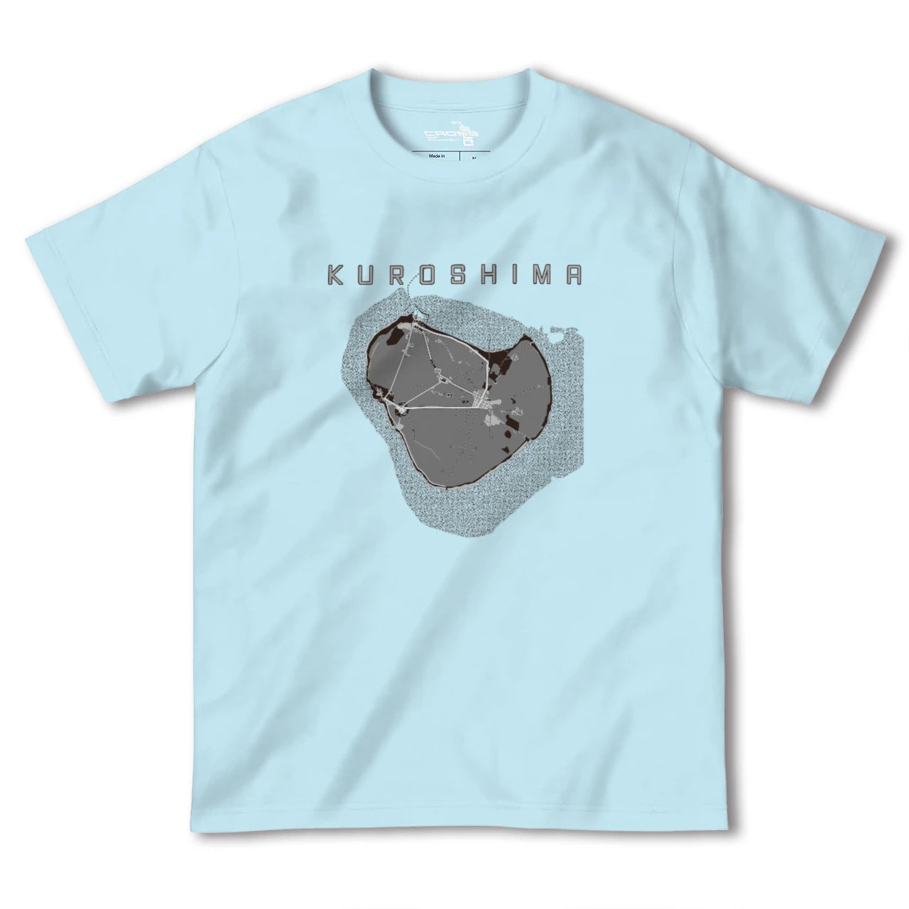 【黒島(沖縄県)】地図柄ヘビーウェイトTシャツ