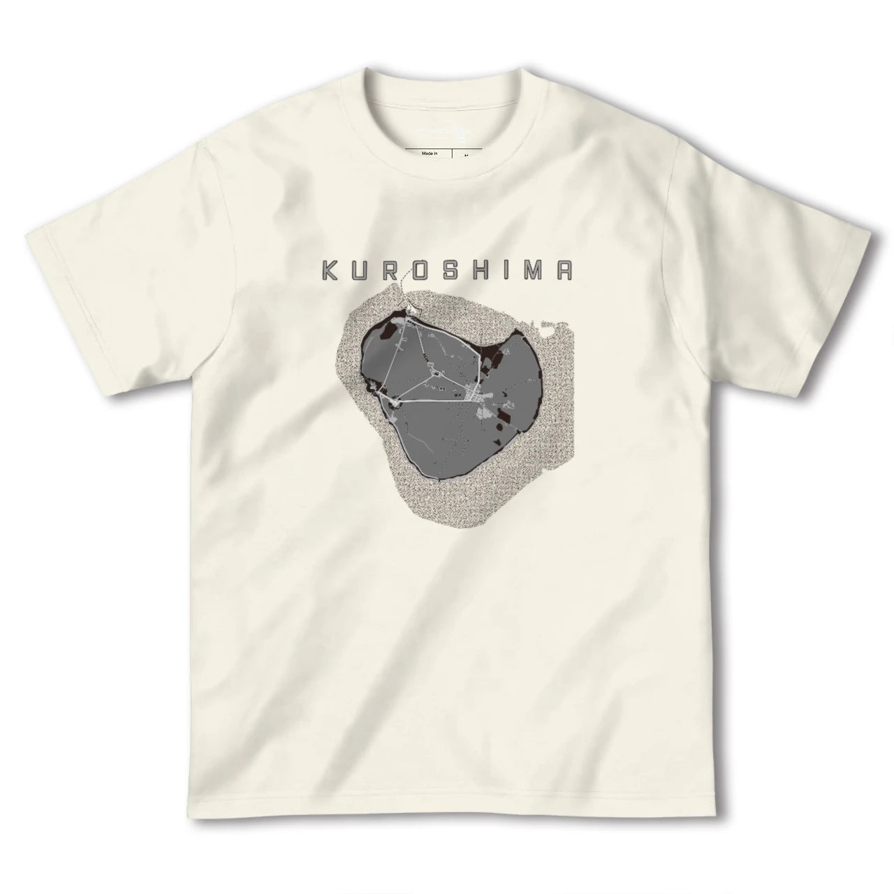 【黒島(沖縄県)】地図柄ヘビーウェイトTシャツ