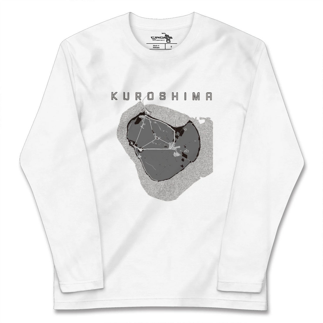 【黒島(沖縄県)】地図柄ロングスリーブTシャツ