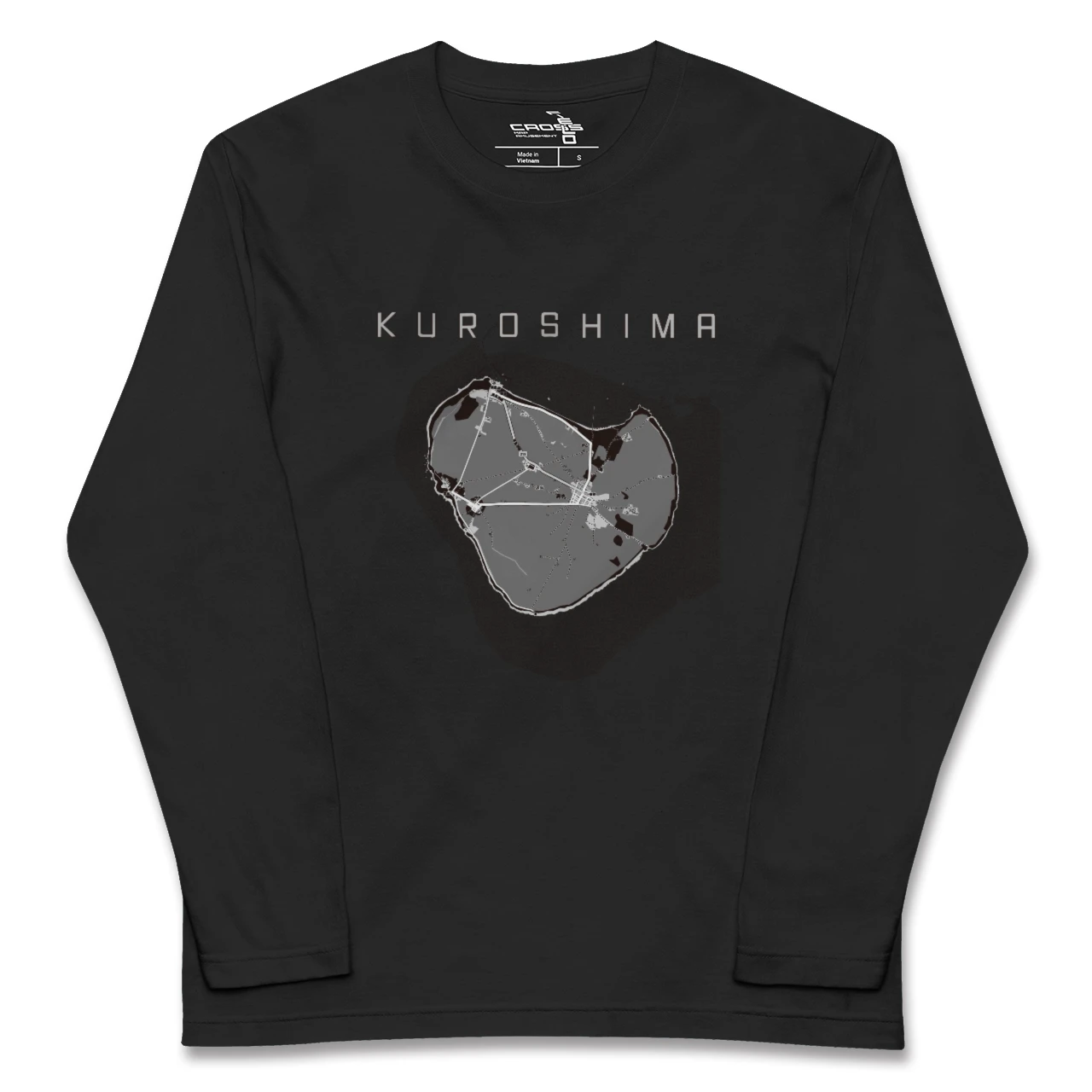 【黒島(沖縄県)】地図柄ロングスリーブTシャツ
