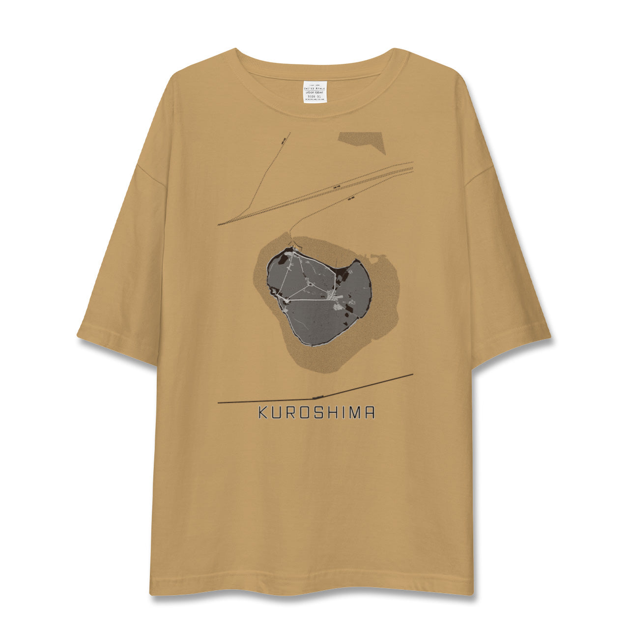 【黒島(沖縄県)】地図柄ビッグシルエットTシャツ