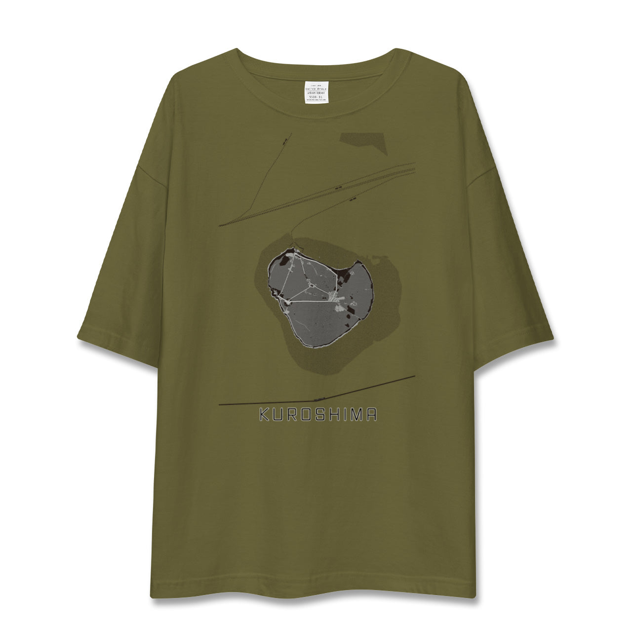 【黒島(沖縄県)】地図柄ビッグシルエットTシャツ